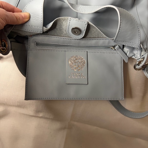 Vince Camuto Leather Miki Small Tote in Sky Blue NWT - Picture 7 of 9